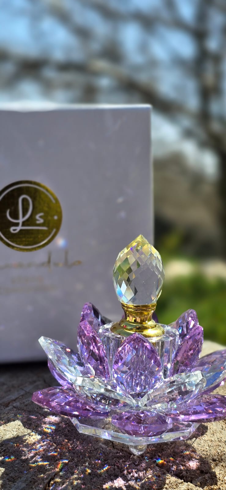 Lotus crystal flowers with(Midnight) parfum from lavandulastore
